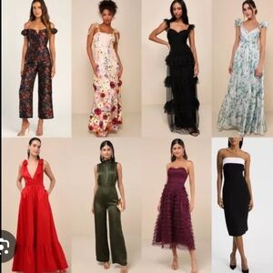 LULUS Mystery Dress Blouse Bodysuit Skirt Sexy Wedding BUNDLE 10-12 PIECES!